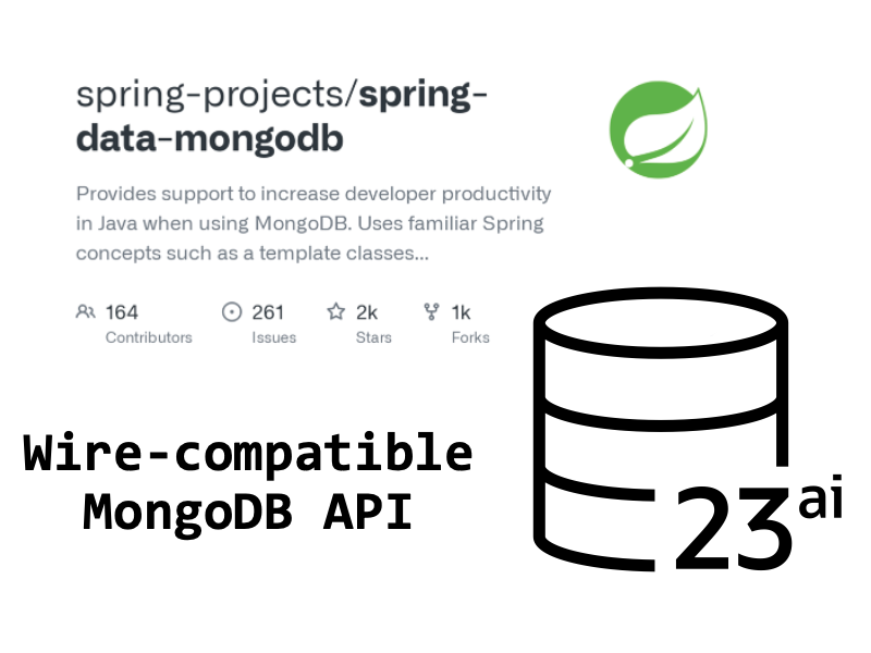 Spring Data MongoDB with Oracle Database’s MongoDB API